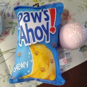Fun Food Paws Ahoy Plush Squeaky Dog Toy